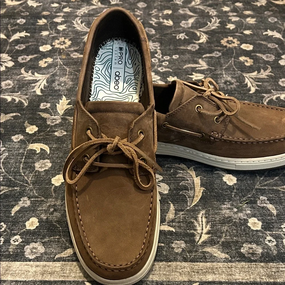 Abeo Tan Leather Boat Shoes